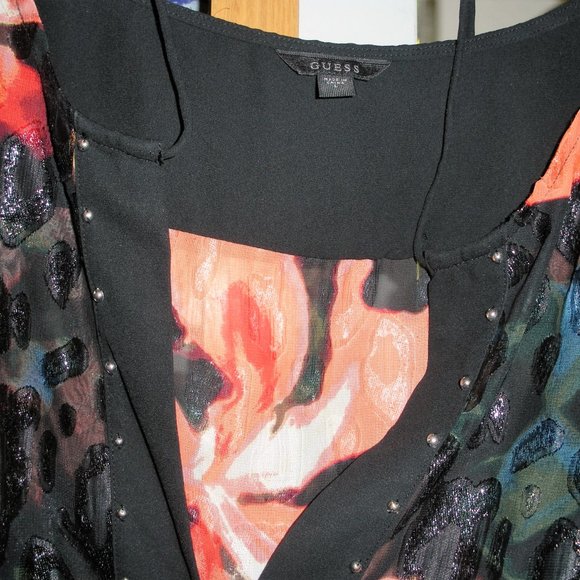 Guess flowered blouse w/Bell sleeves - SZ L - Picture 2 of 6